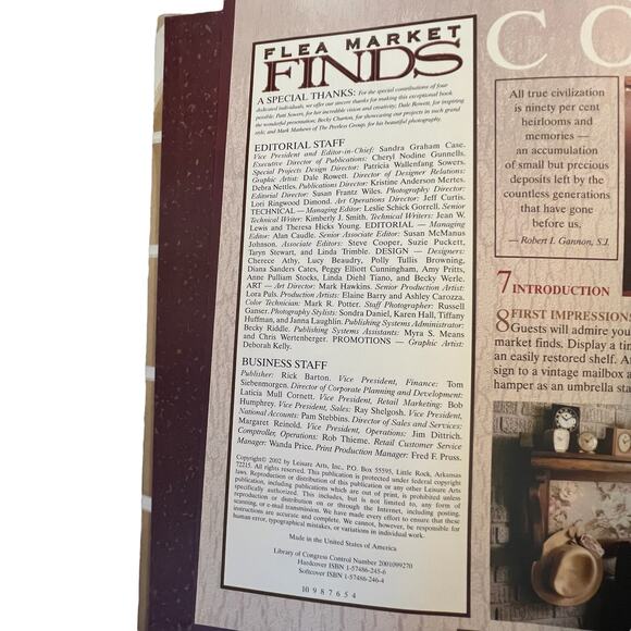 Flea Market Finds Instant Ideas & Weekend Wonders Hardcover Leisure Arts - Picture 2 of 3